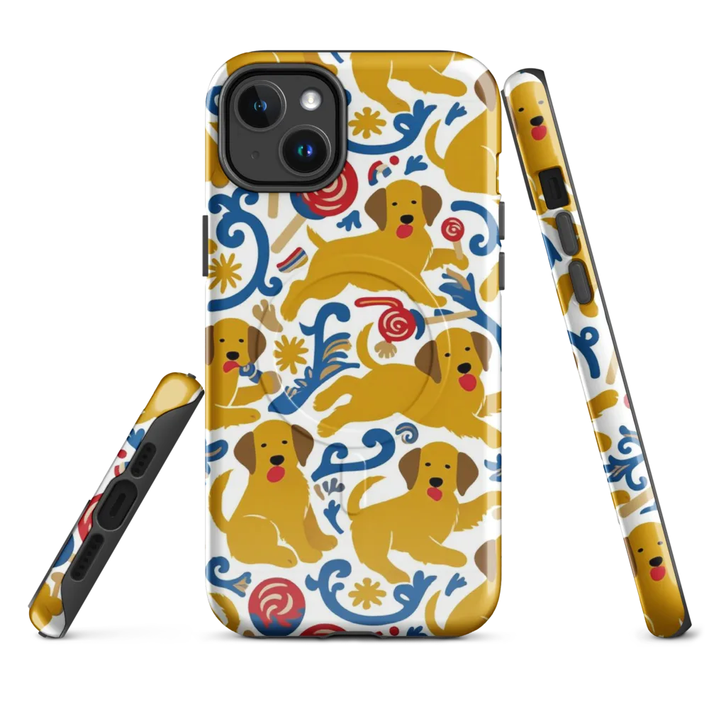 Lollipop Labradors on MagSafe Tough Case for iPhone® — Front