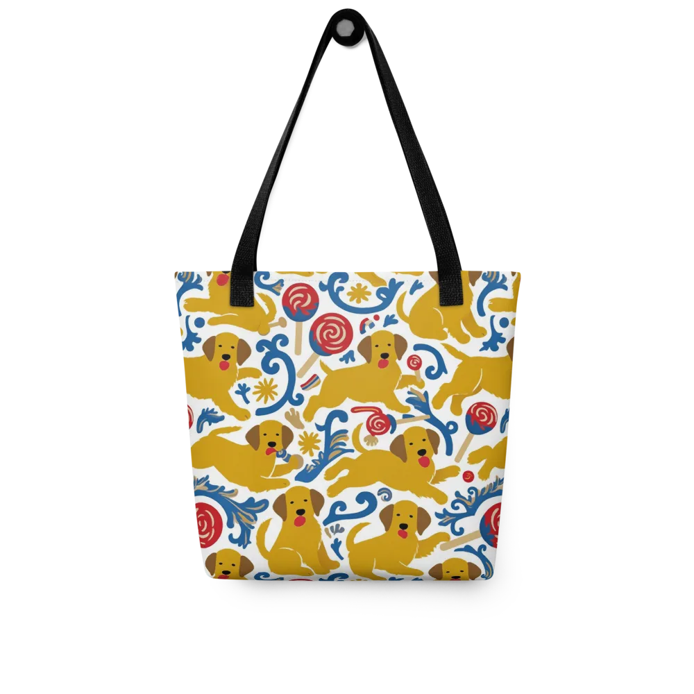 Lollipop Labradors on Tote Bag — Front
