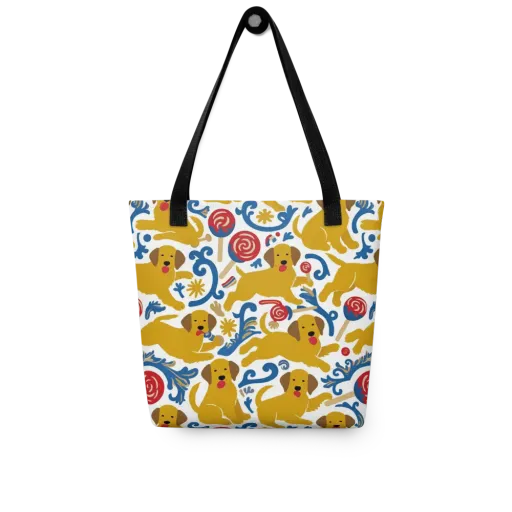 Lollipop Labradors on a Tote Bag