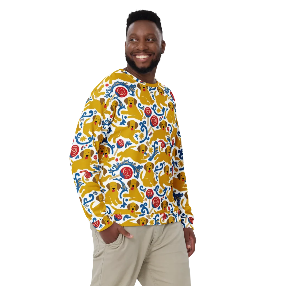 Lollipop Labradors on Sweatshirt — Front