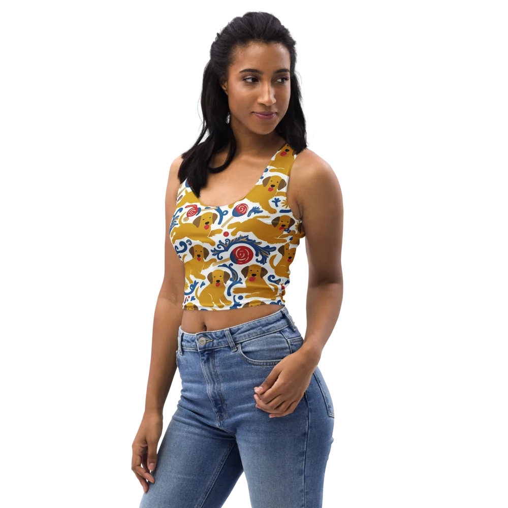 Lollipop Labradors on Crop Top — Left Front