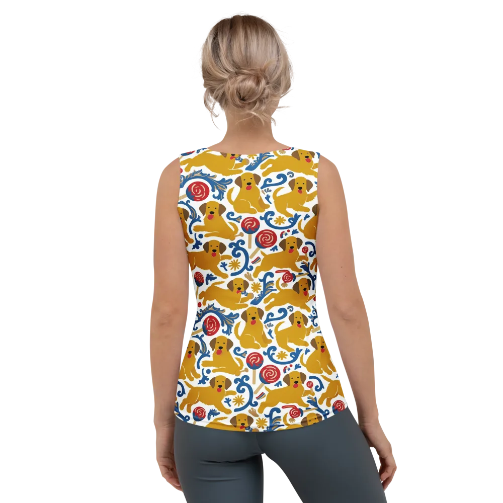 Lollipop Labradors on Women's Tank Top — Back