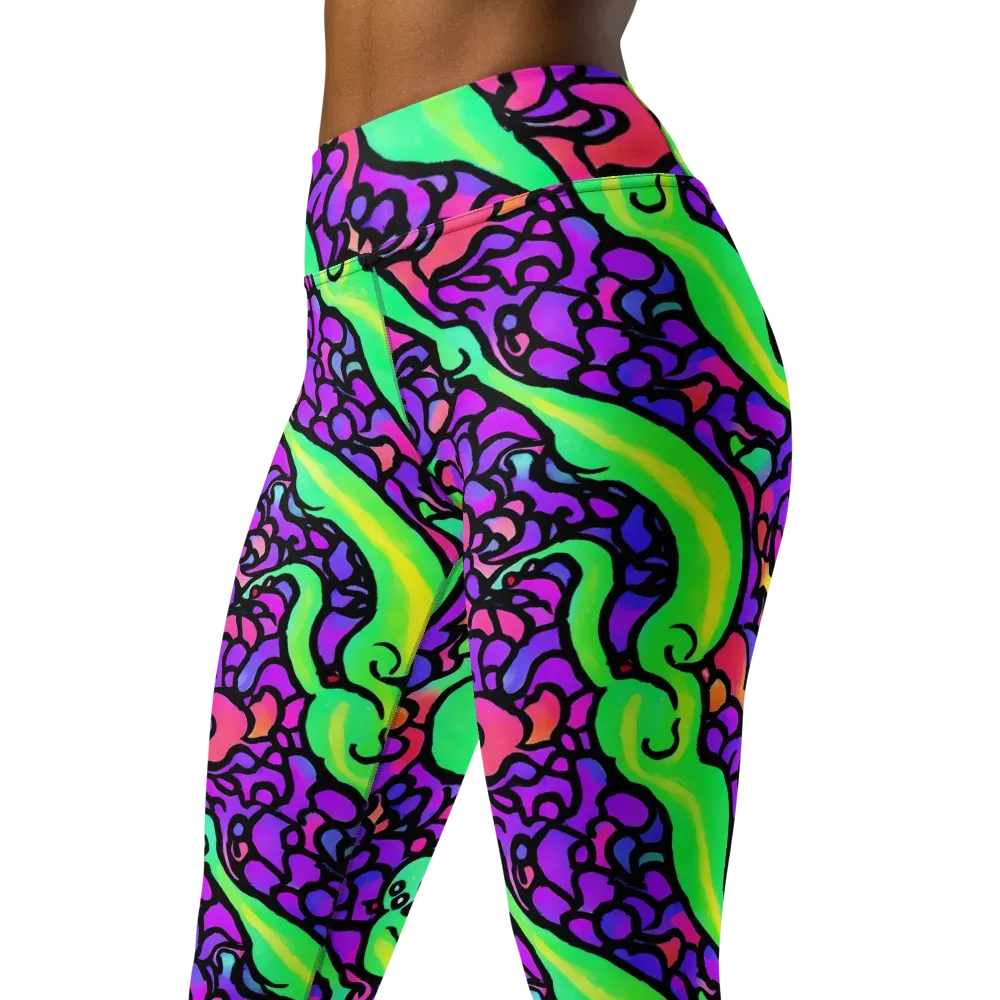 Kent's Crescendo on Yoga Leggings — Left Front