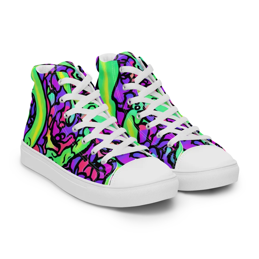 Kent's Crescendo on Men's High Top Canvas Shoes — Right Front
