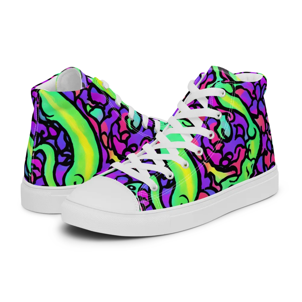 Kent's Crescendo on Men's High Top Canvas Shoes — Left
