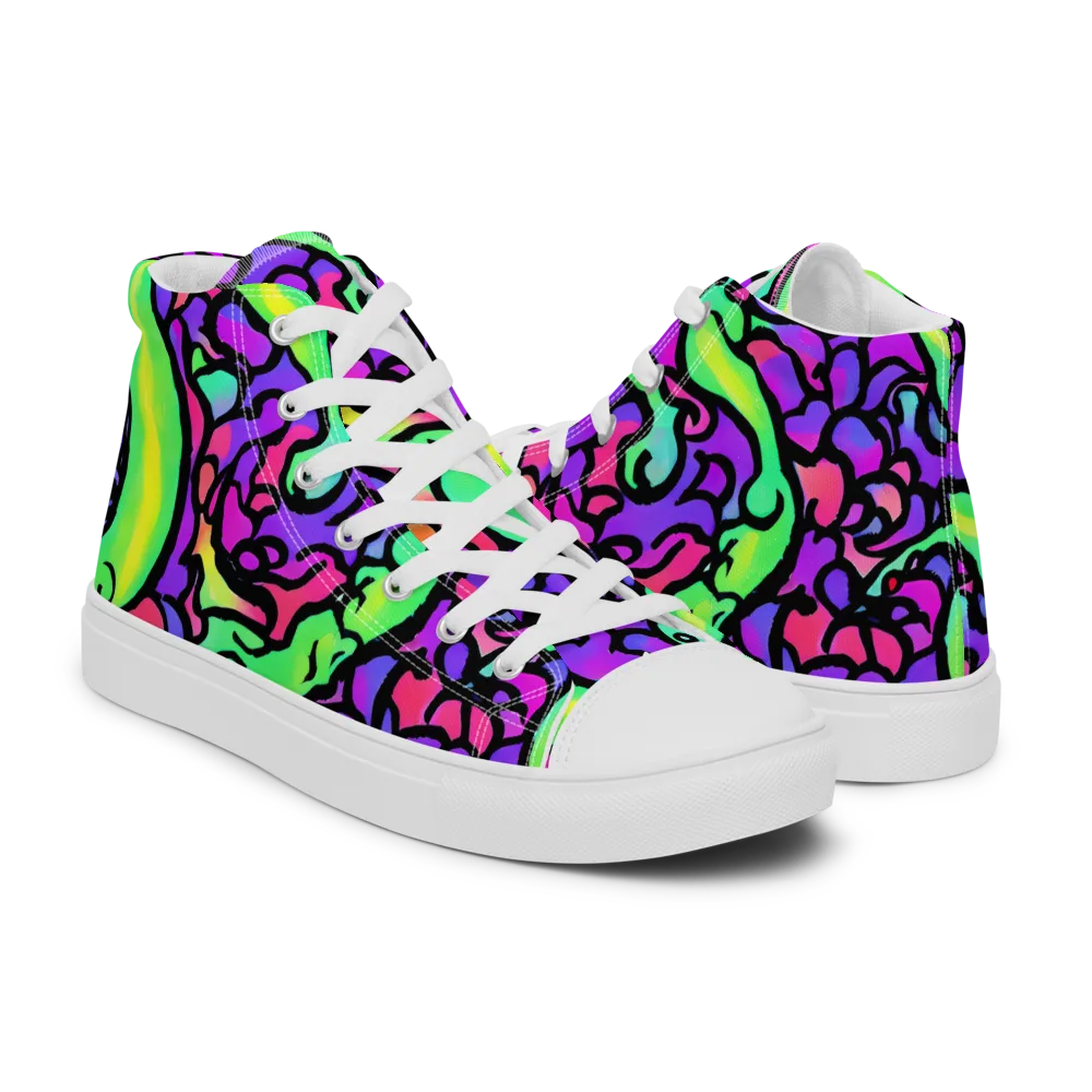 Kent's Crescendo on Men's High Top Canvas Shoes — Right