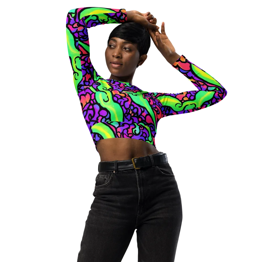 Kent's Crescendo on Long Sleeve Crop Top — Front