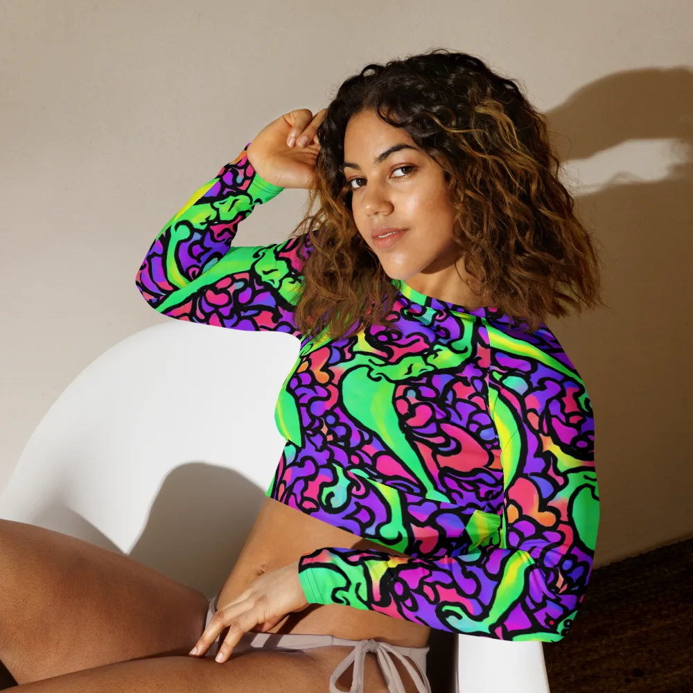 Kent's Crescendo on Long Sleeve Crop Top — Left Front