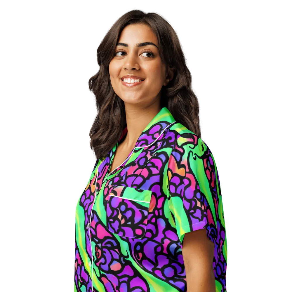 Kent's Crescendo on Women's Short Sleeve Pajama Top — Left Front