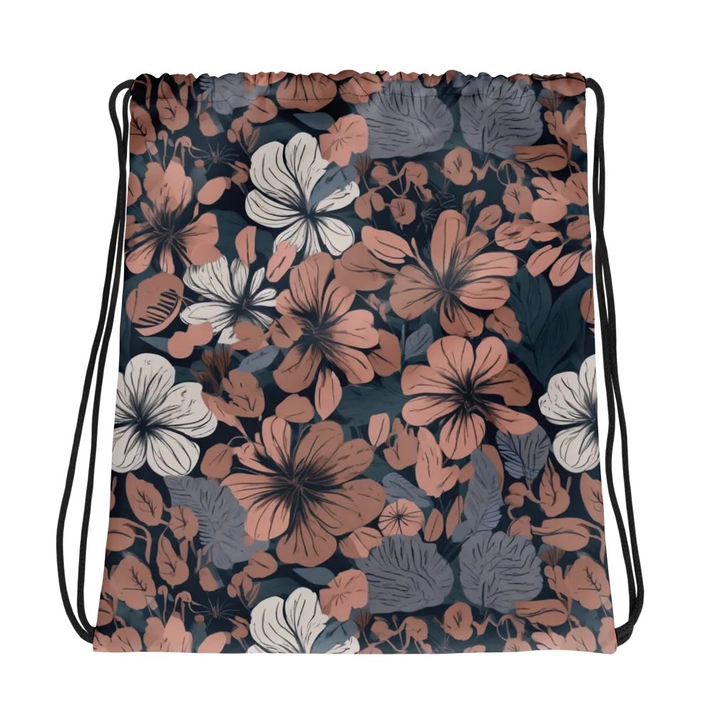 Rosewood Bloom on Drawstring Bag — Photo