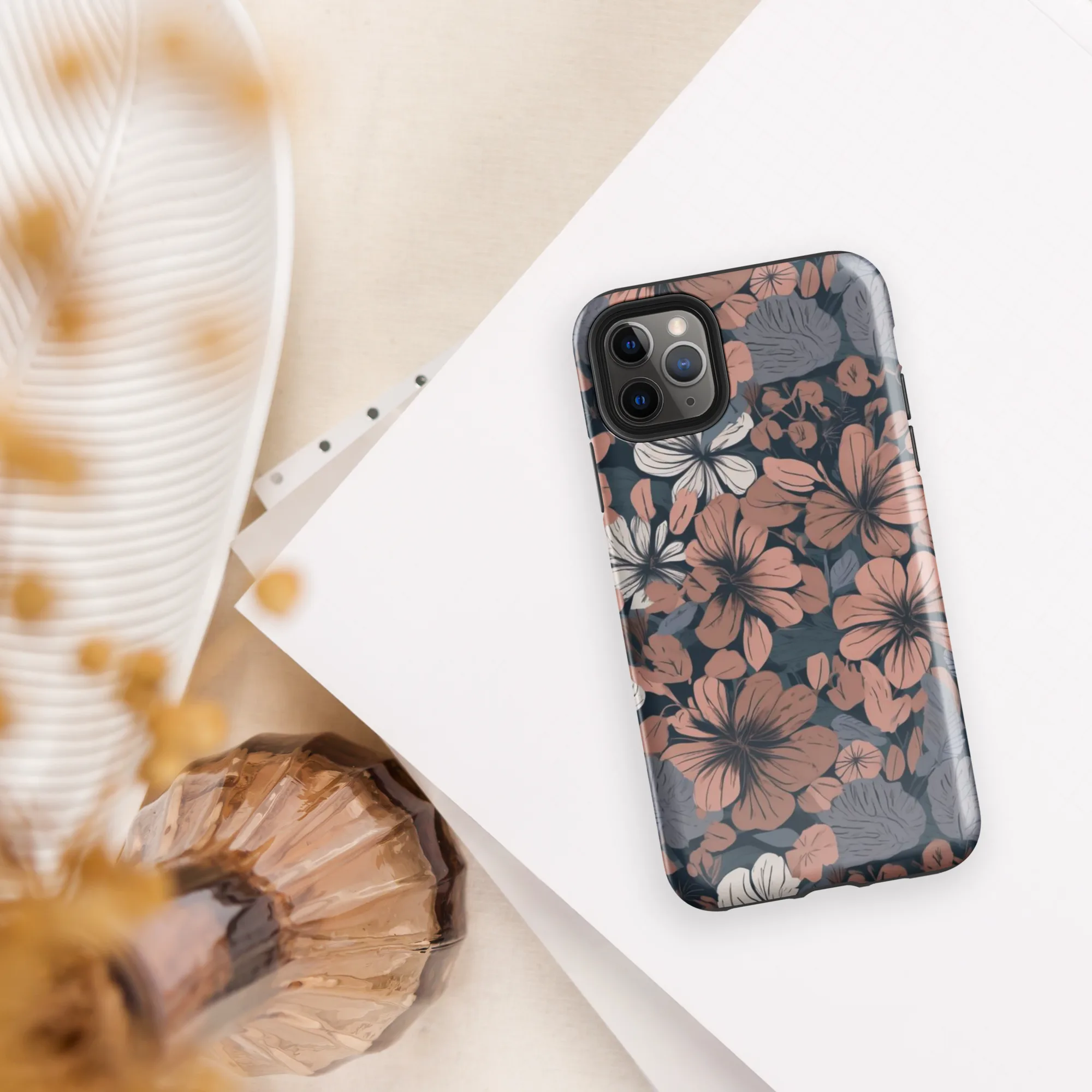 Rosewood Bloom on Tough Case for iPhone® — Front