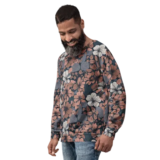 Rosewood Bloom on a Sweatshirt