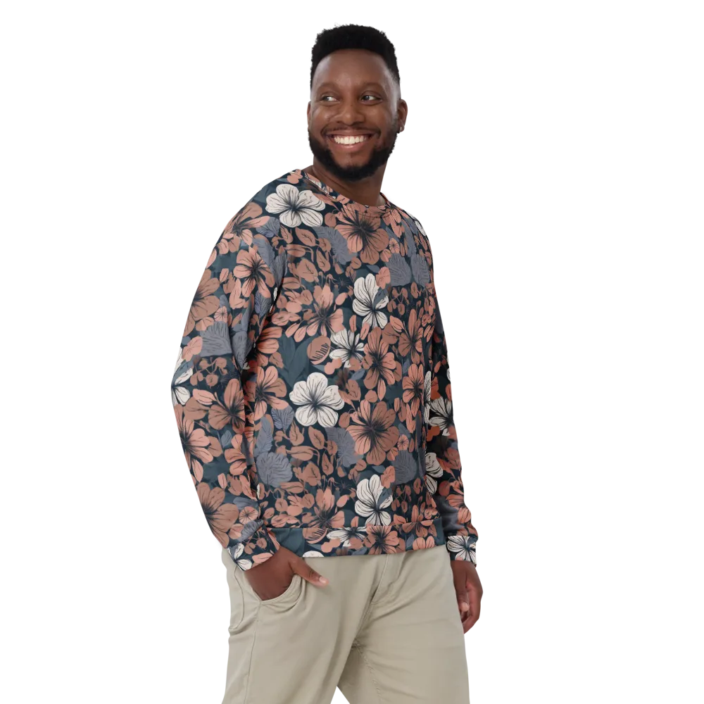 Rosewood Bloom on Sweatshirt — Front