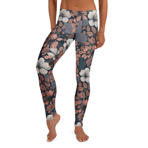 Rosewood Bloom on a Leggings