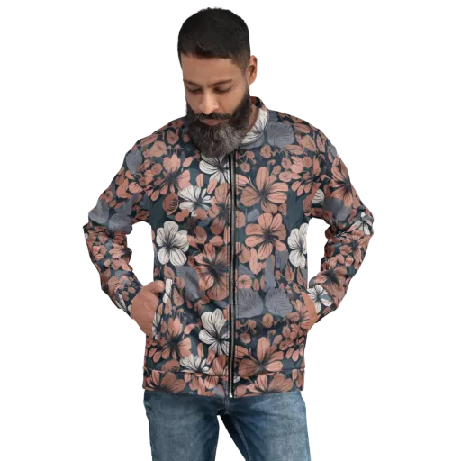 Rosewood Bloom on a Bomber Jacket