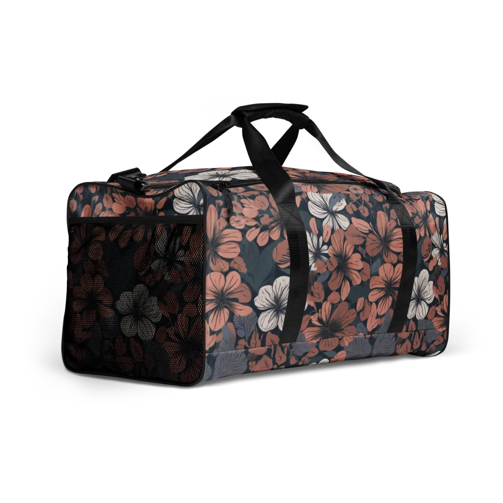 Rosewood Bloom on Duffle Bag — Right Front