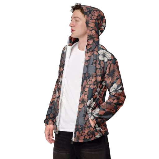Rosewood Bloom on a Men's Windbreaker