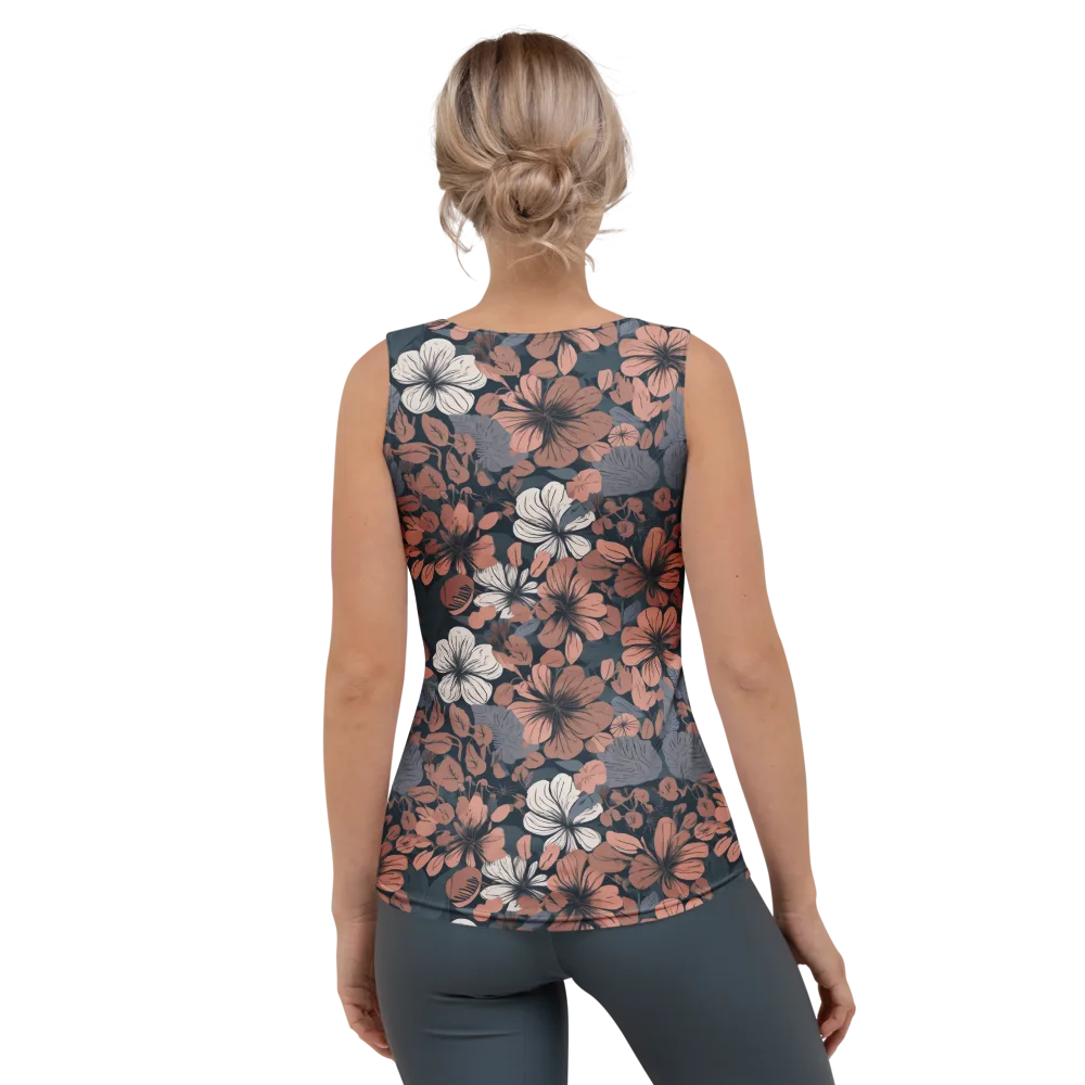 Rosewood Bloom on Women's Tank Top — Back
