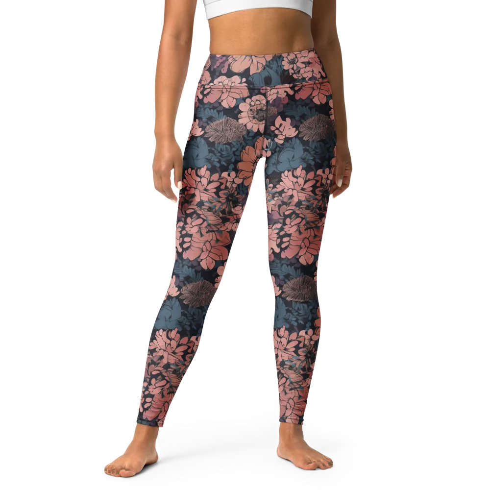 Midnight Blush on Yoga Leggings — Front