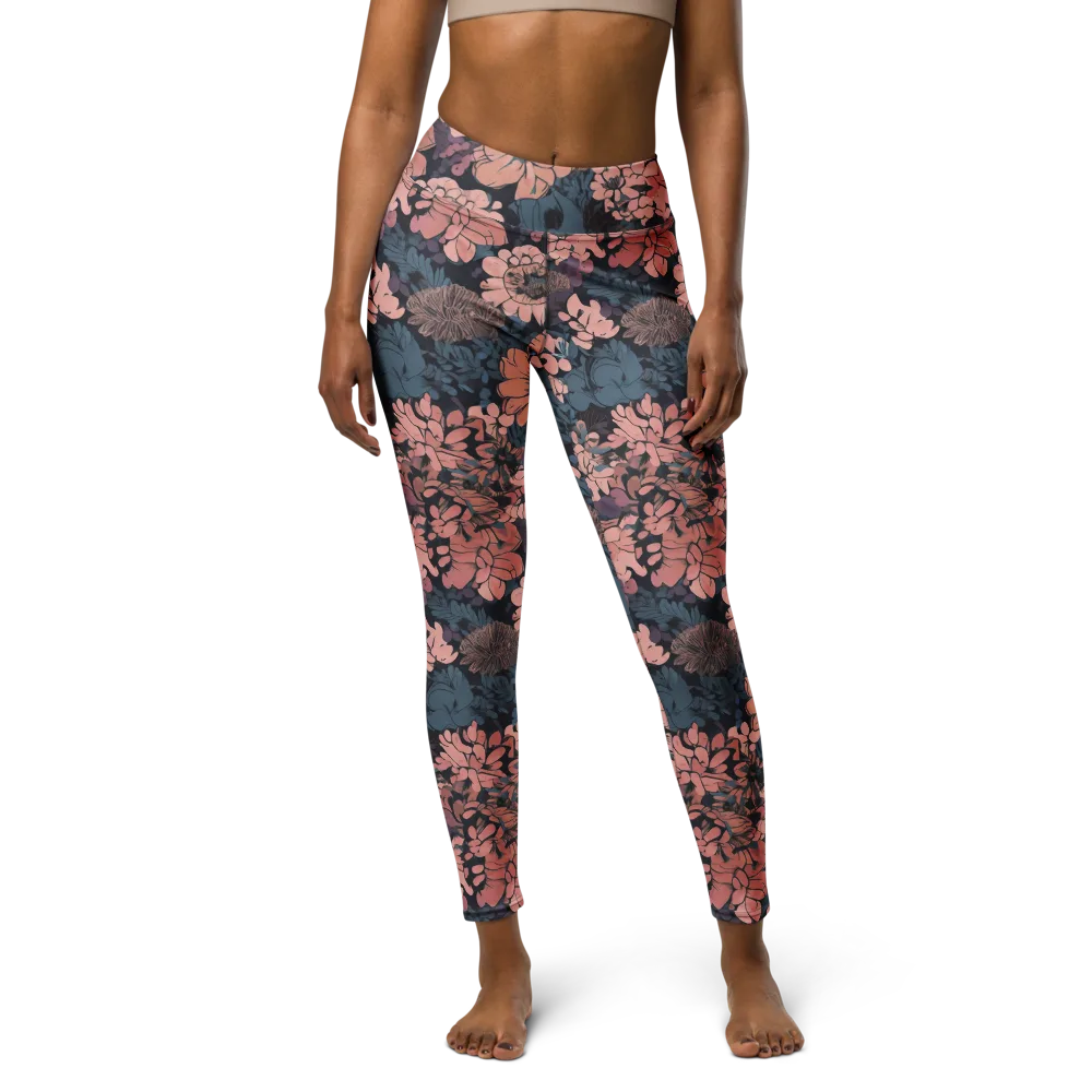 Midnight Blush on Yoga Leggings — Front