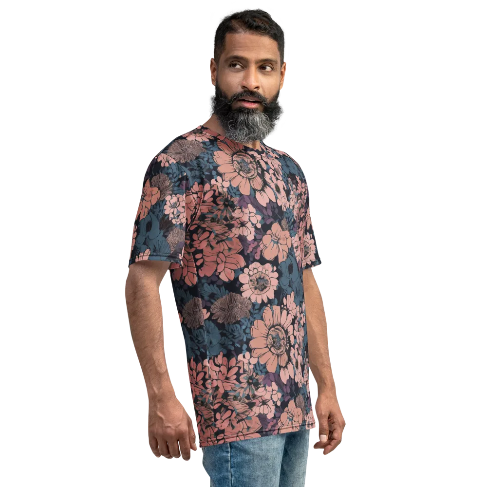 Midnight Blush on Men's Crew Neck T-Shirt — Right