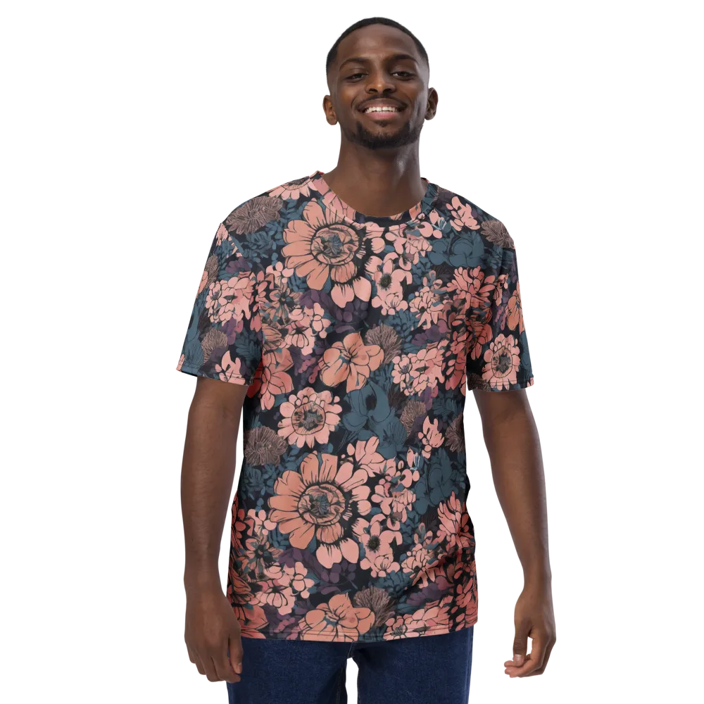 Midnight Blush on Men's Crew Neck T-Shirt — Front