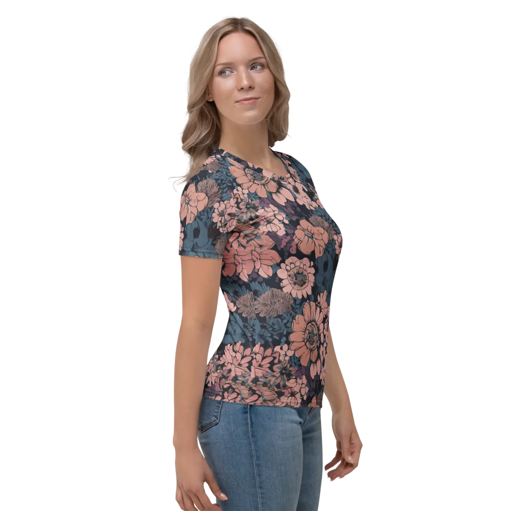 Midnight Blush on Women's Crew Neck T-Shirt — Right