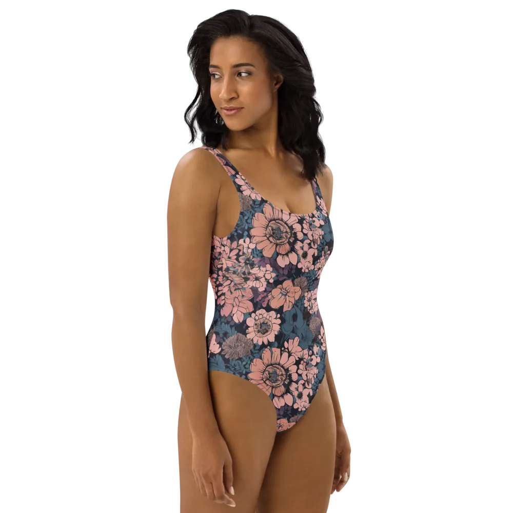 Midnight Blush on One-Piece Swimsuit — Right