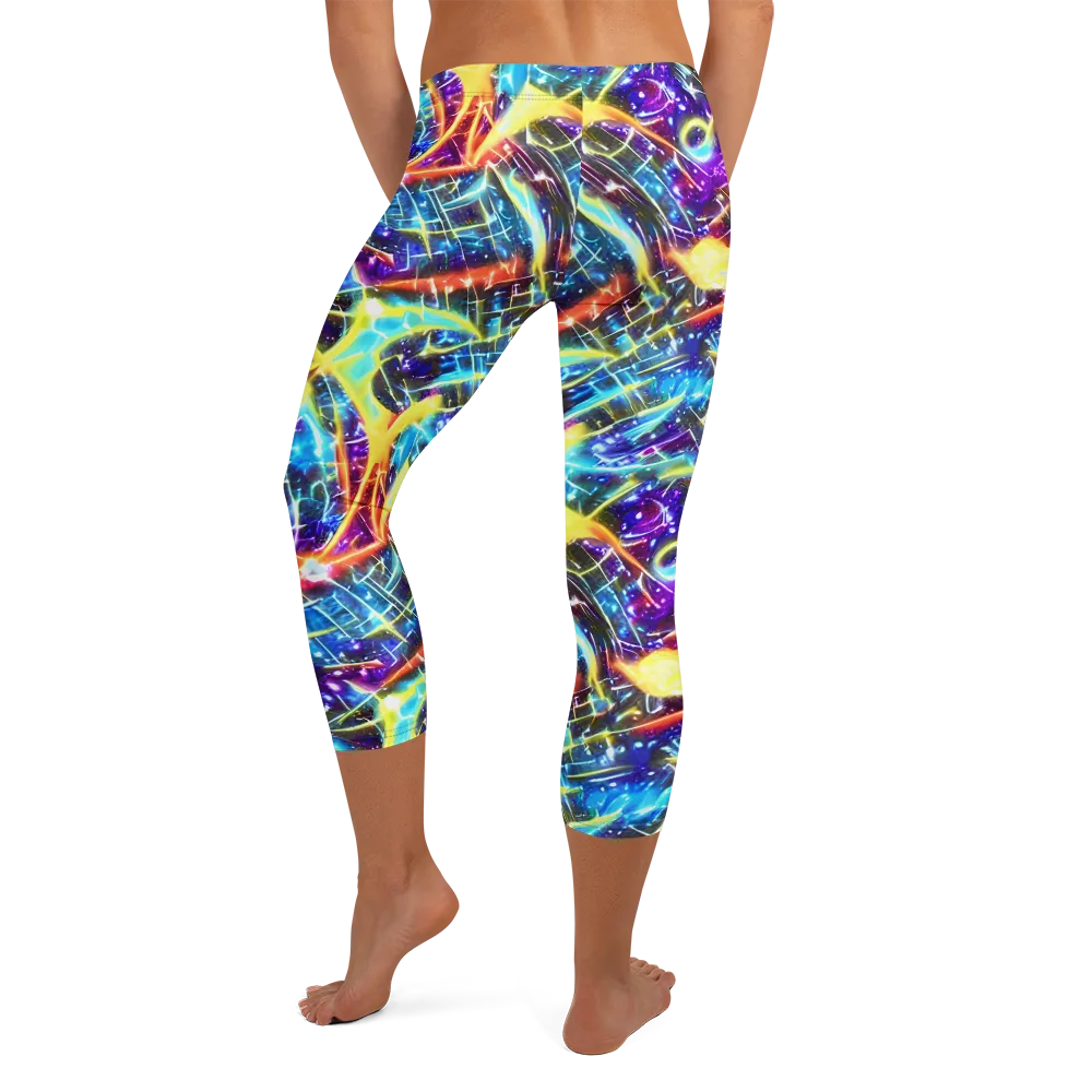 Mutant Nebula on Capri Leggings — Back