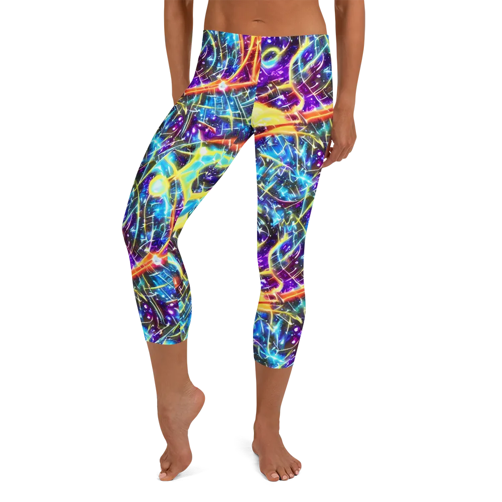 Mutant Nebula on Capri Leggings — Front