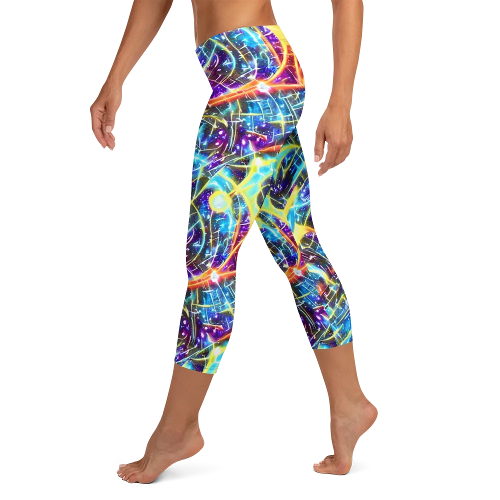 Mutant Nebula on Capri Leggings — Left