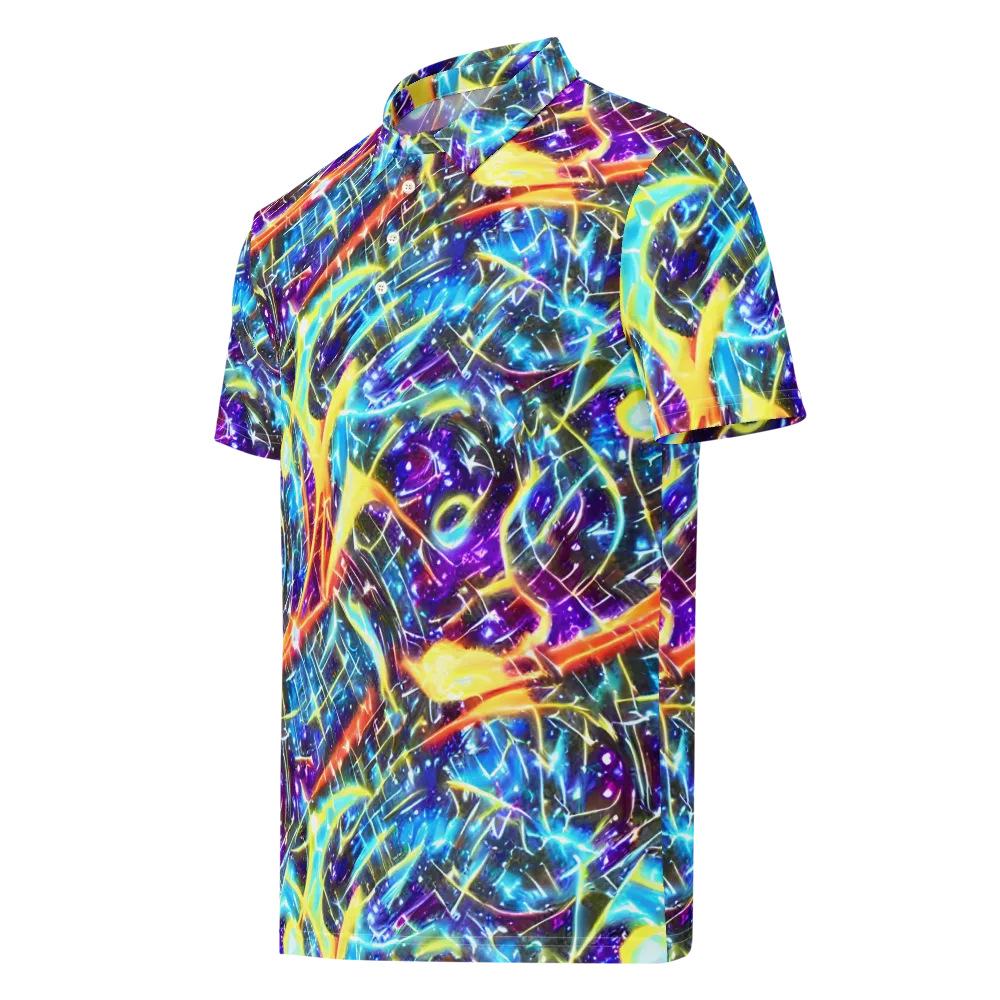Mutant Nebula on Men's Slim Fit Polo Shirt — Left Front