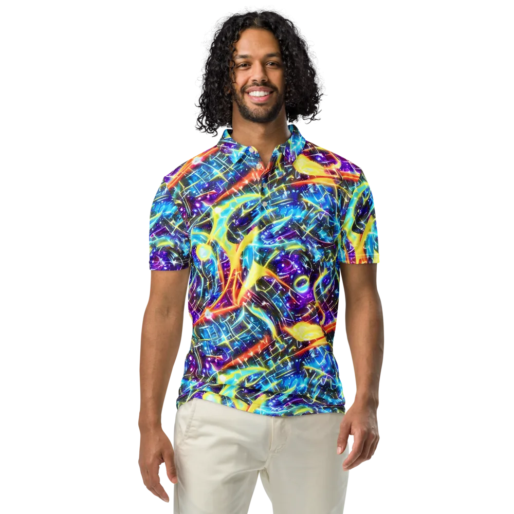 Mutant Nebula on Men's Slim Fit Polo Shirt — Front