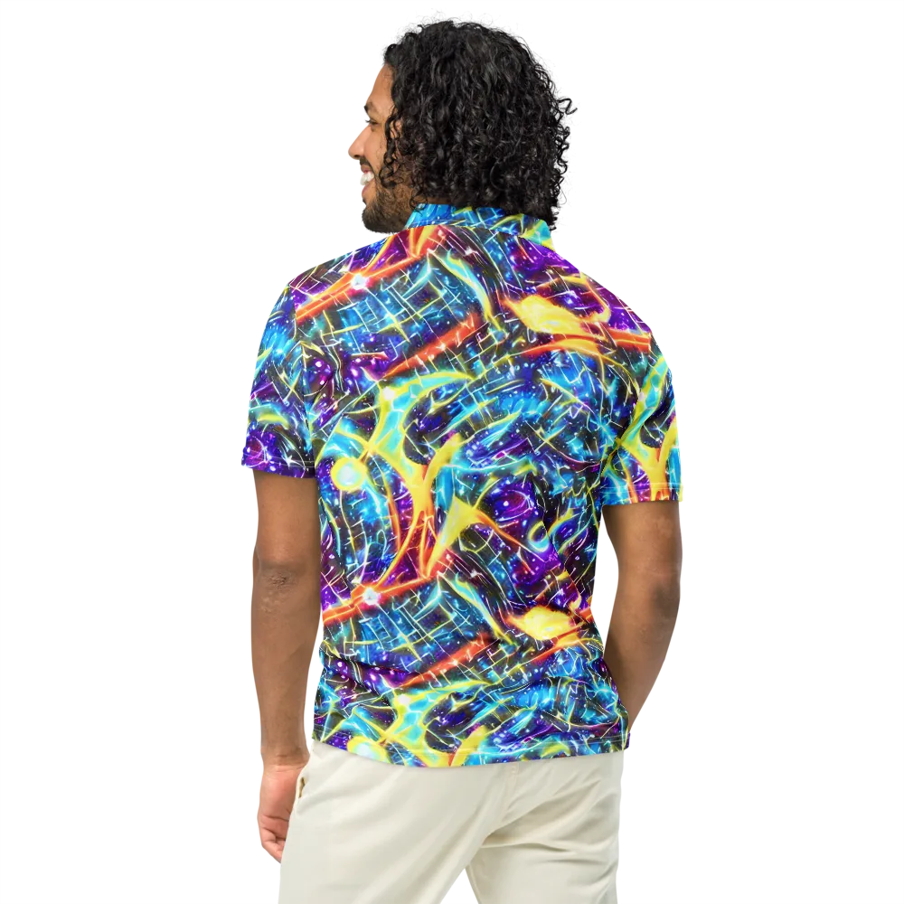 Mutant Nebula on Men's Slim Fit Polo Shirt — Back