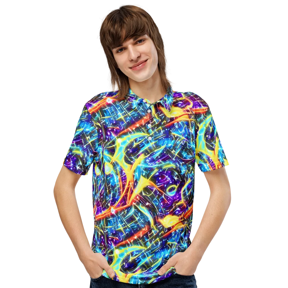 Mutant Nebula on Men's Slim Fit Polo Shirt — Front