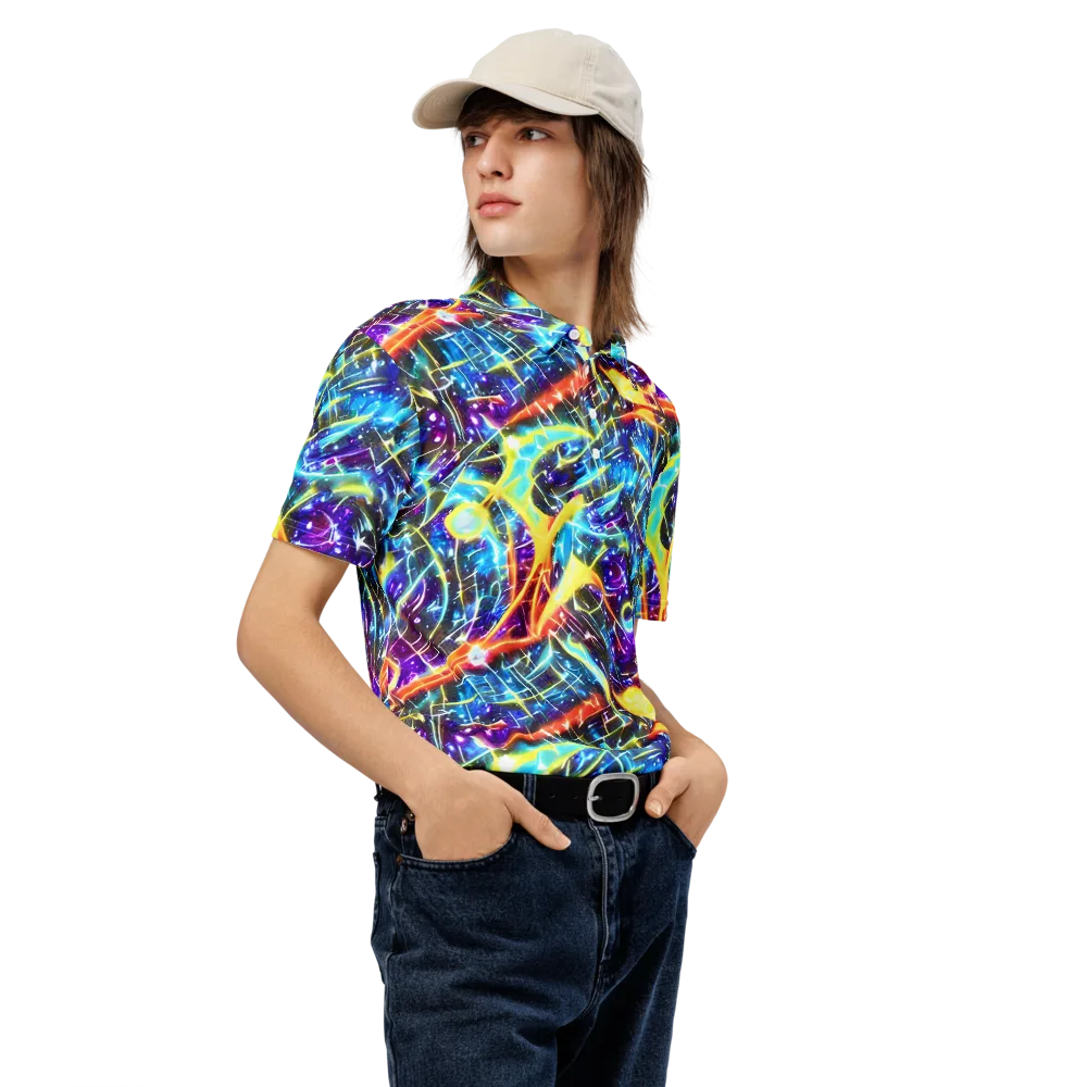 Mutant Nebula on Men's Slim Fit Polo Shirt — Right Front
