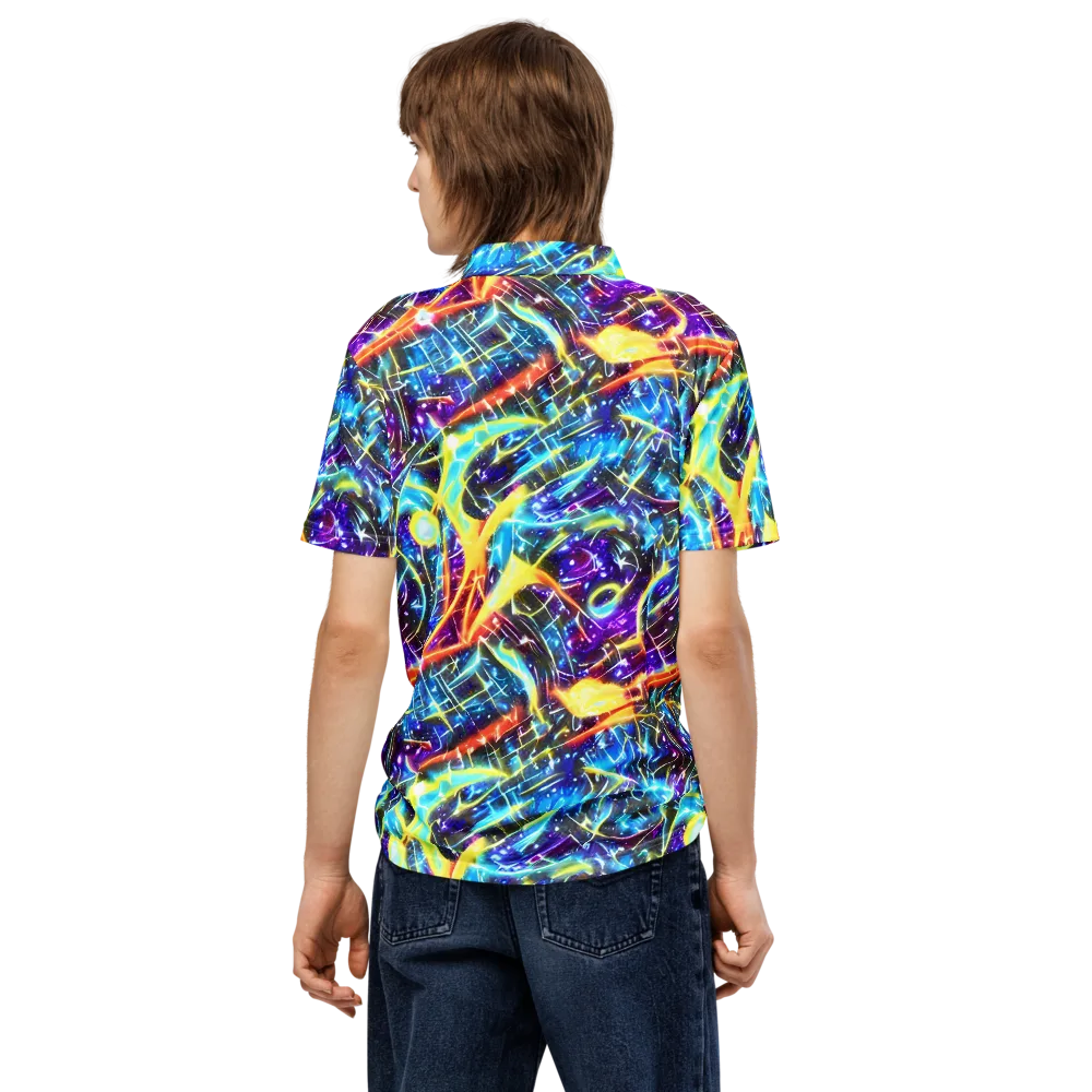 Mutant Nebula on Men's Slim Fit Polo Shirt — Back