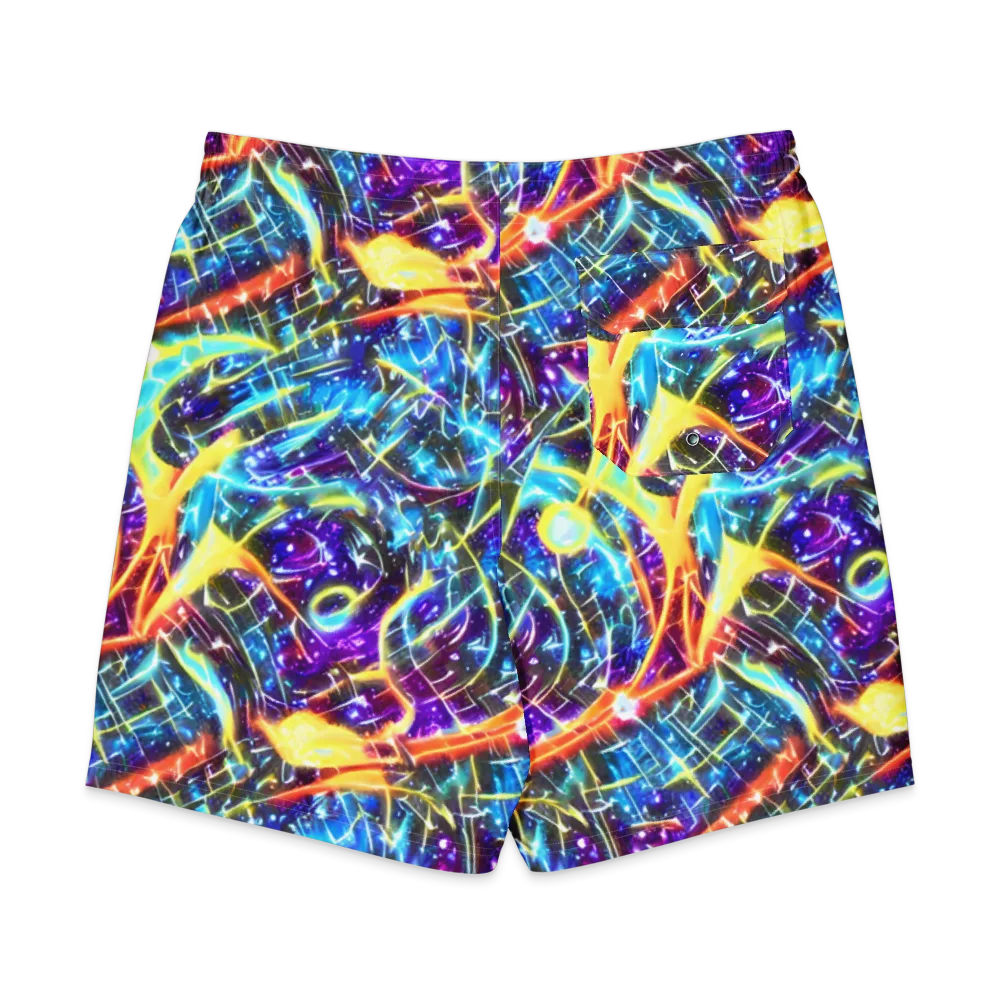 Mutant Nebula on Men's Board Shorts — Back