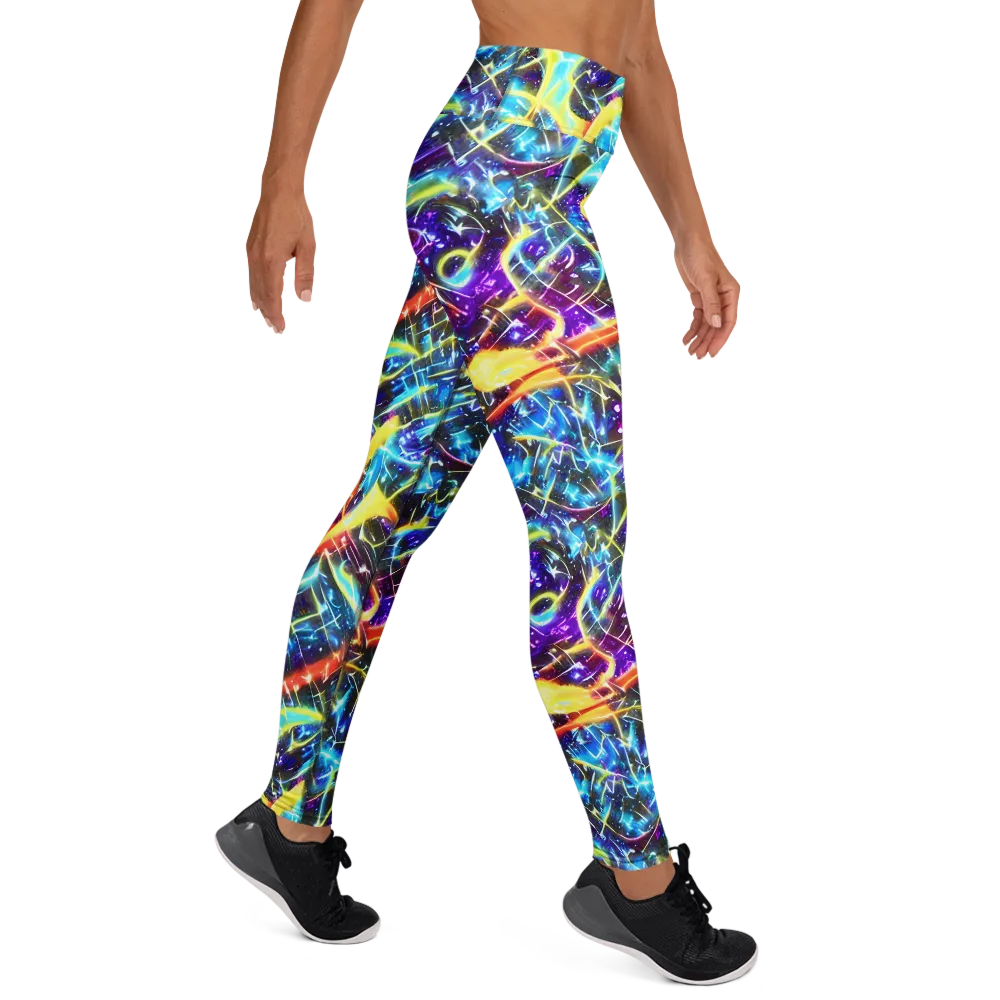 Mutant Nebula on Yoga Leggings — Right