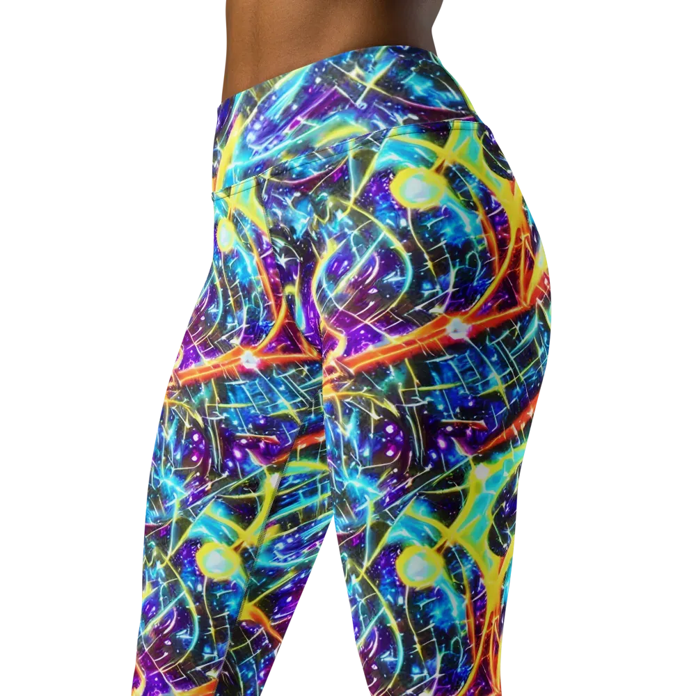 Mutant Nebula on Yoga Leggings — Left Front