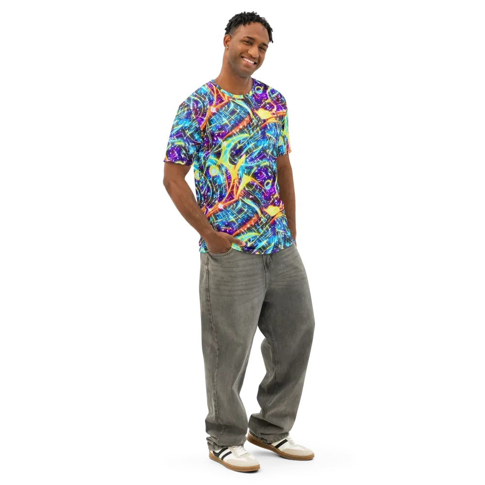 Mutant Nebula on Men's Cotton Crew Neck T-Shirt — Right Front