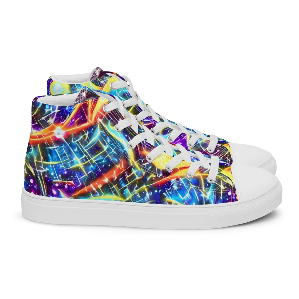Mutant Nebula on Women's High Top Canvas Shoes — Right