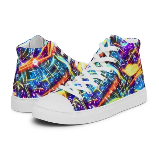 Mutant Nebula on a Women's High Top Canvas Shoes