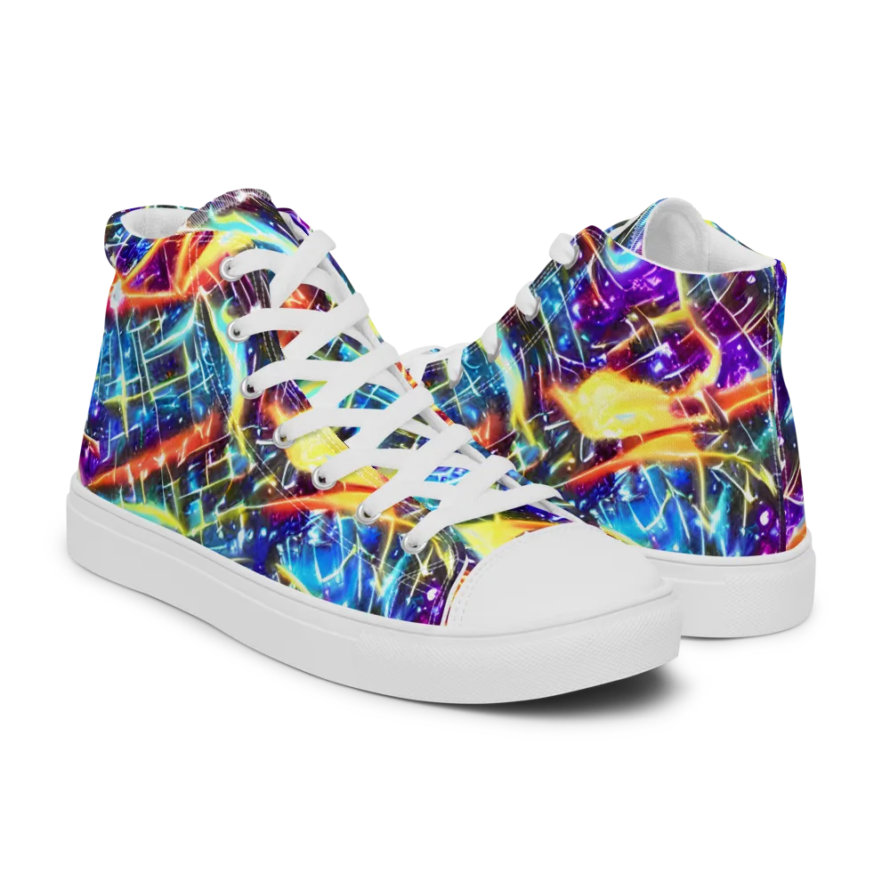 Mutant Nebula on Women's High Top Canvas Shoes — Right