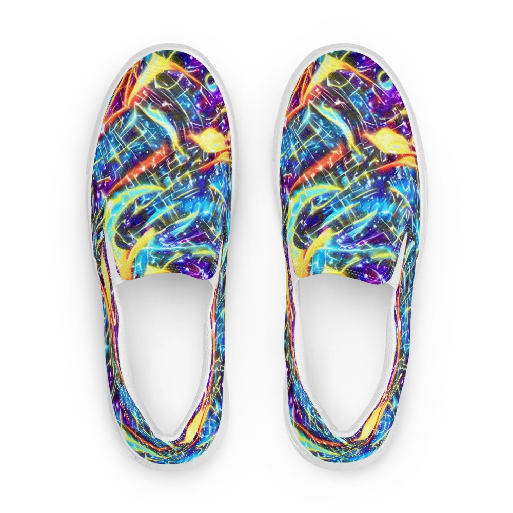 Mutant Nebula on Men's Slip-On Canvas Shoes — Front