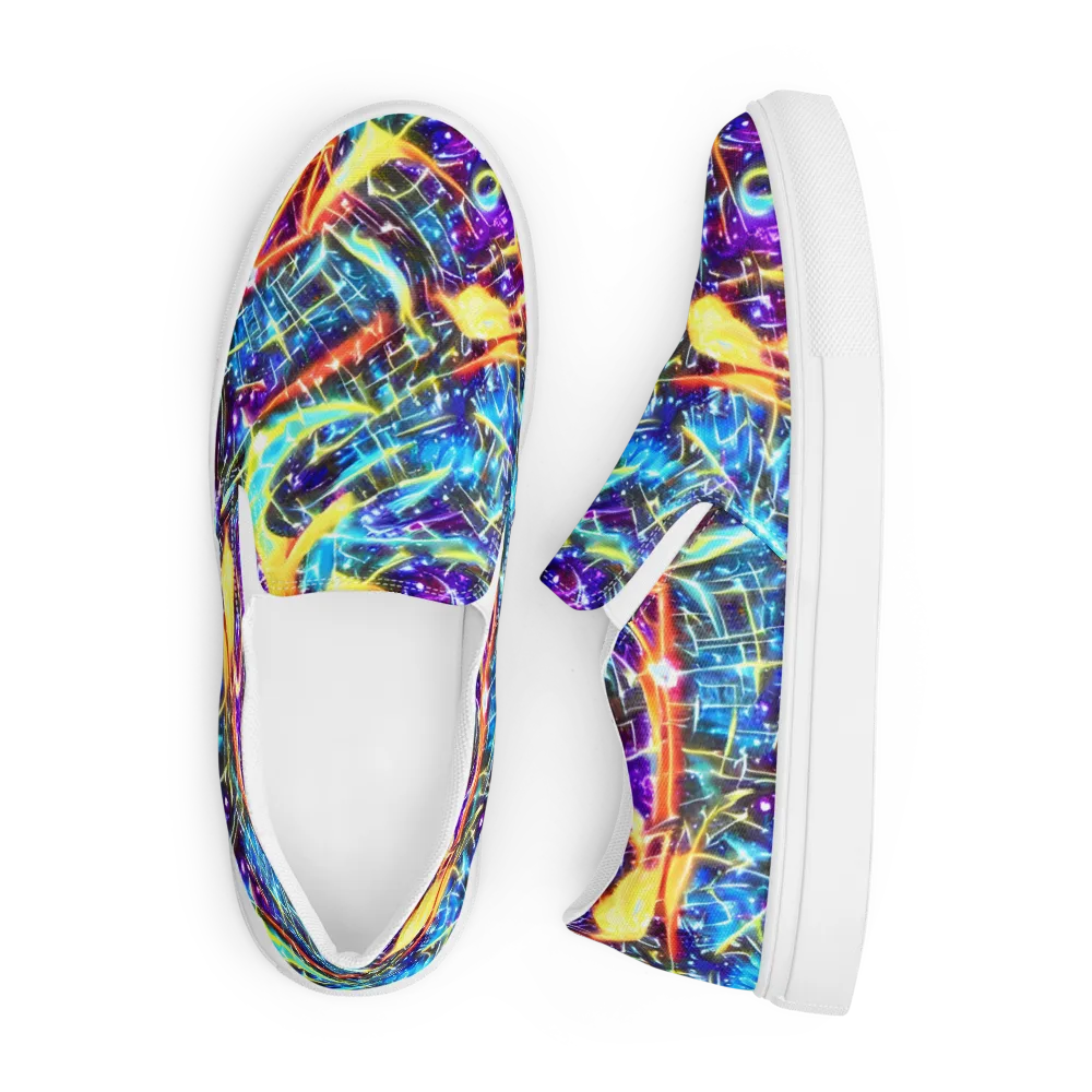 Mutant Nebula on Men's Slip-On Canvas Shoes — Front
