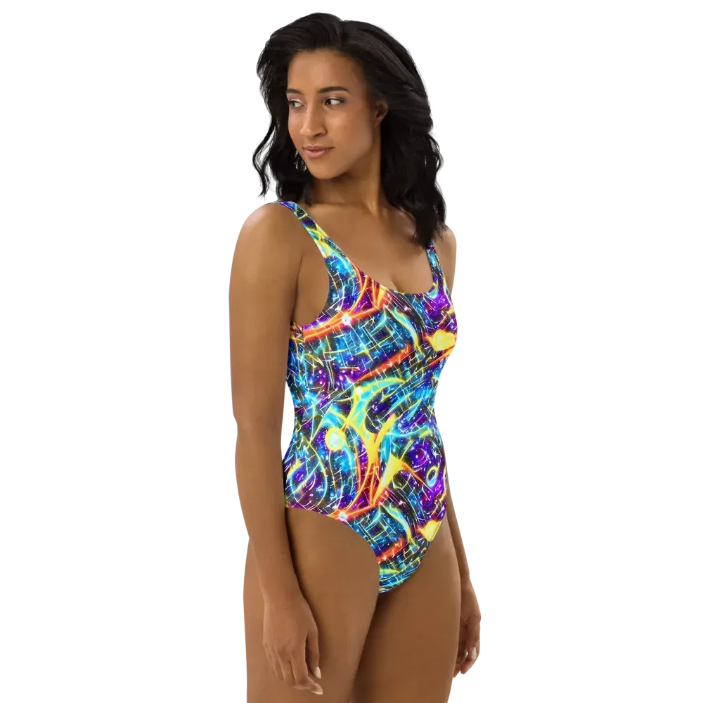 Mutant Nebula on One-Piece Swimsuit — Right