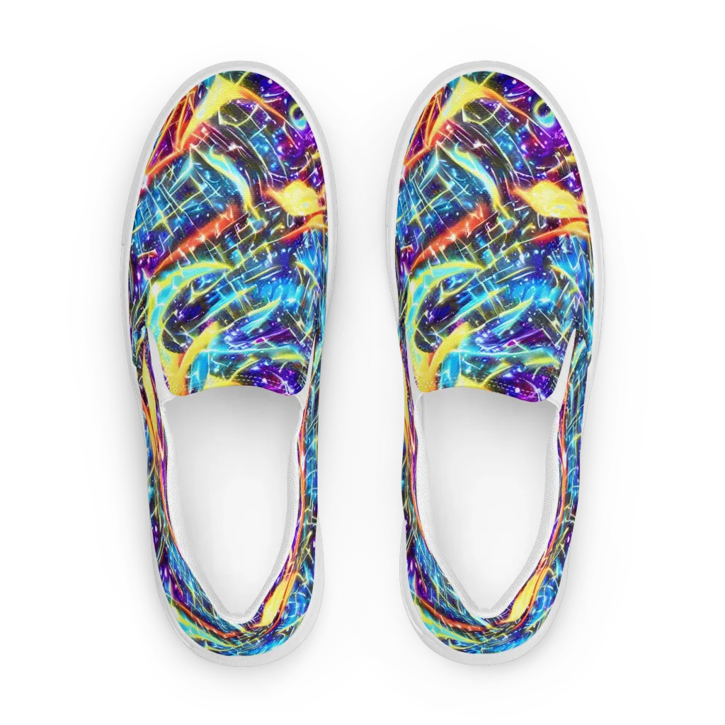 Mutant Nebula on Women's Slip-On Canvas Shoes — Front
