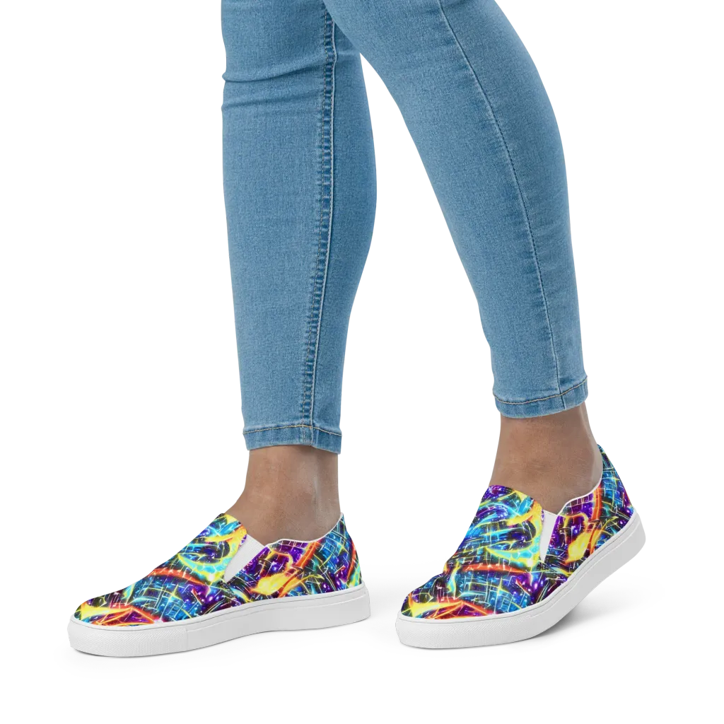 Mutant Nebula on Women's Slip-On Canvas Shoes — Front