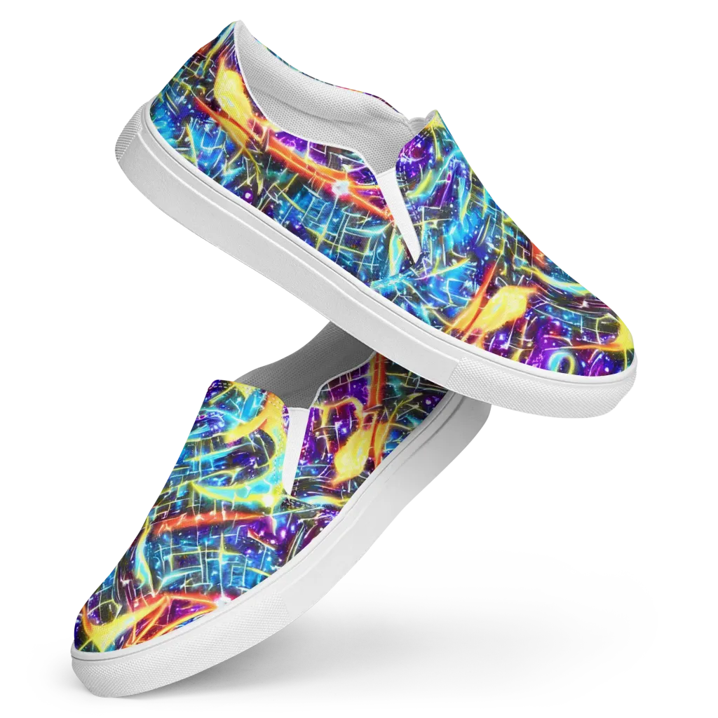 Mutant Nebula on Women's Slip-On Canvas Shoes — Front